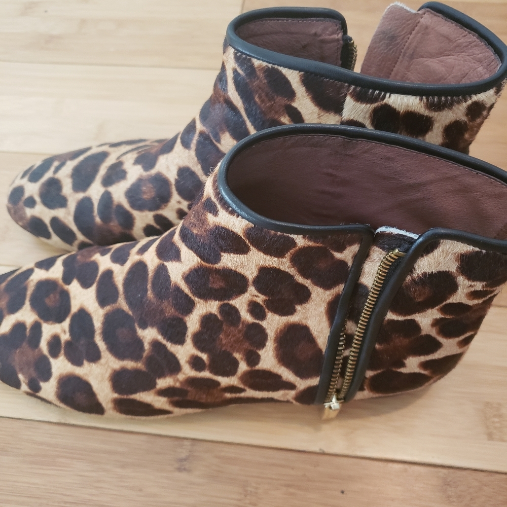 Louise et Cie Lepoard Calf hair booties..11